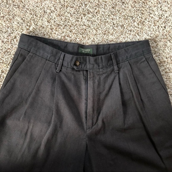 Dockers Men’s Dark Gray Pleated-Cuffed Class A Dress Pants Khakis Size 32x32 - Picture 2 of 9